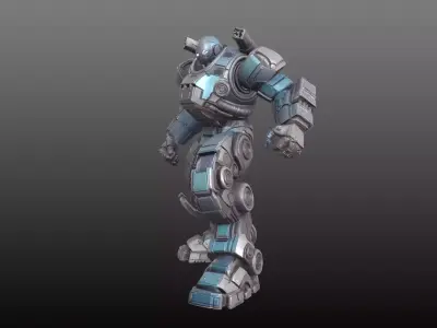 Power Robot STL Futuristic Heavy Armed Attack 3D print model