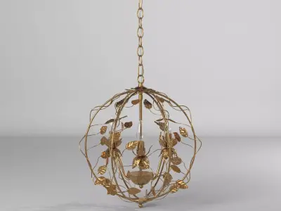 3 - Light Globe Chandelier  3D model