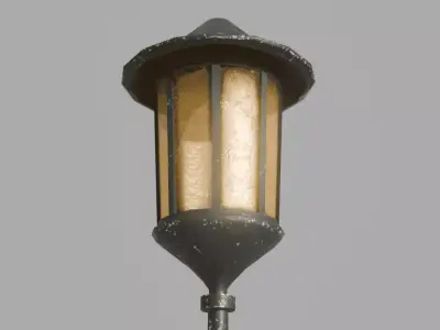 Simple Low-Poly Street Lamp Low-poly 3D model