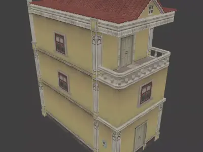CENTRAL HOUSE C Low-poly 3D model