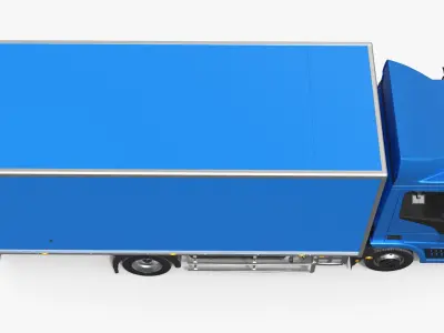  Commercial Cargo Delivery Box Lorry Simplified 