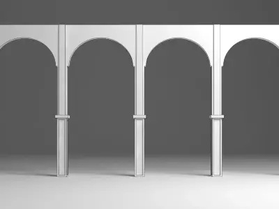English arch wall panel 3D model