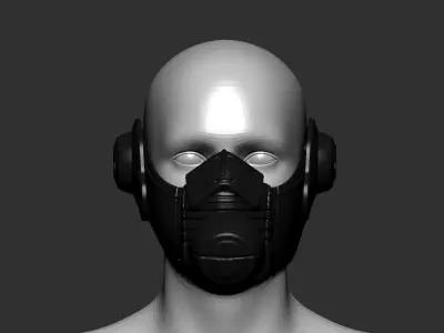 helmet high poly sculpt 3d printable  3D model 154