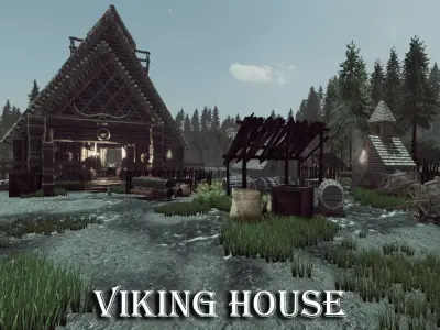 Viking House Low-poly 3D model