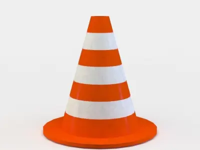 Road cone Low-poly 3D model shop