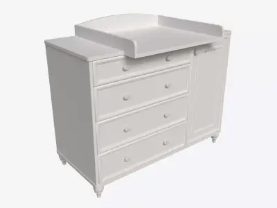 Cilek Romantic Dresser with Table 3D model