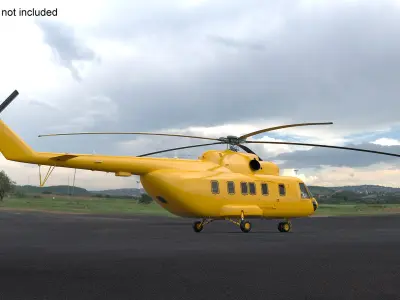  Transport Cargo Helicopter Yellow 
