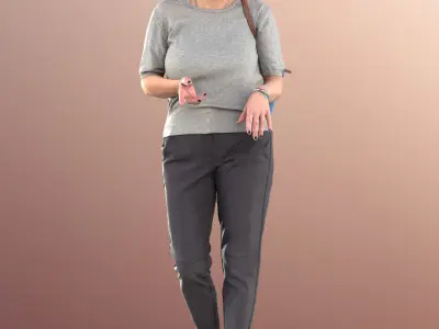 Bridget 11256 - Casual Woman Walking Outside Low-poly 3D model