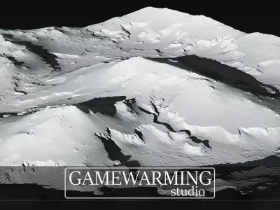 Moon Landscape Pack - World Machine Low-poly 3D model