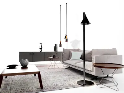 Oslo sofa living area 3D model