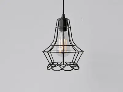 Cage Pendant Light 05 3D model