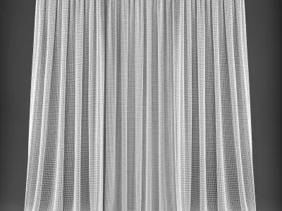Curtains curtain Low-poly 3D model 4