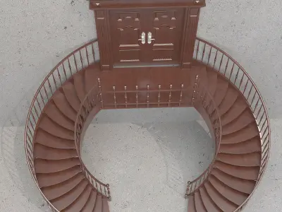 Classic Door Stair 3D model