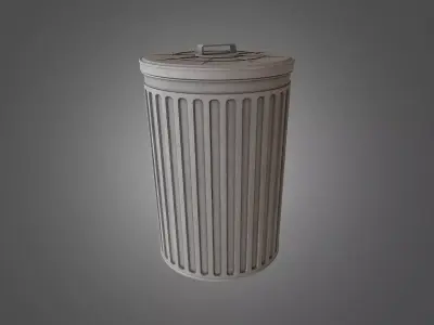 Trash Can - 4K PBR Game Ready  Low-poly 3D model
