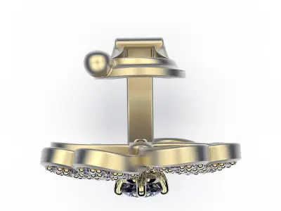 Earrings Clover 3D print model