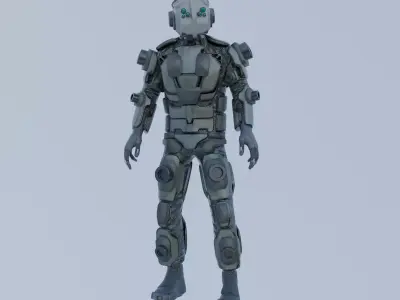 Scifi Soldier - Operator 012 Low-poly 3D model