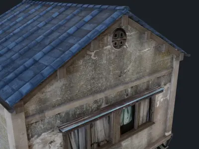 Tokyo Style Kanda House Low-poly 3D model