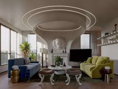 Apartment interior scenes   3D model buy