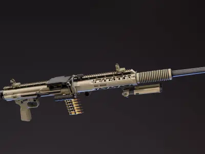 REAPR Machine Gun Low-poly 3D model