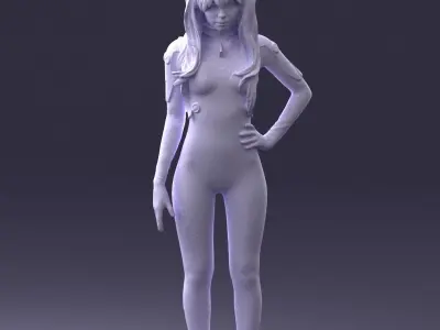 000354 Female Character in Red SciFi Suit 3dp 3D print model