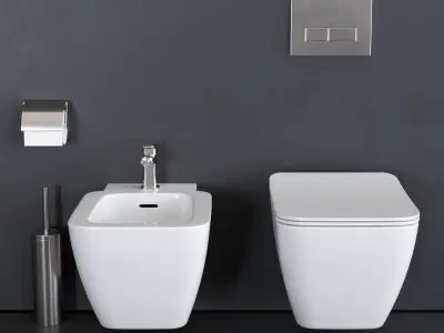 Ideal Standard STRADA II Wall-Hung WC art T2997 art T2971 Low-poly 3D model