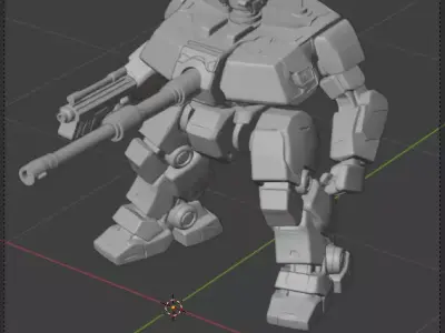 M1-Abrams-Tank-Bot 3D model