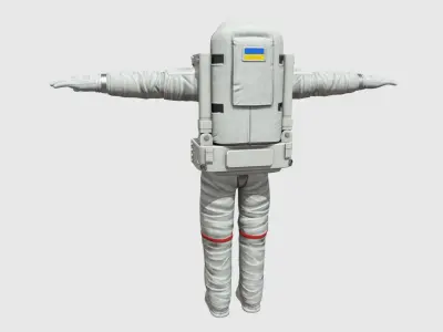 SPACESUIT Low-poly 3D model