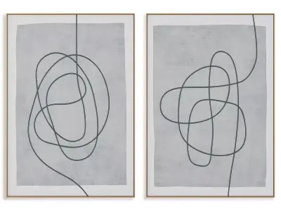 Abstract Painting Frame set 3D model 577