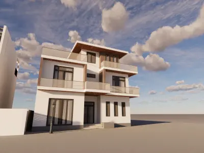 3 floor villa  3D model