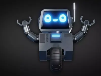 Cute Robot Character - Blender 3D model