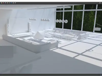 Light Loft Chill Game Room with 360-viewsettings 3D model