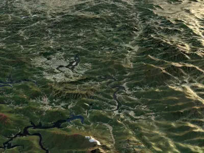 Korea ROK Terrain Country 3D model