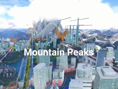 NEOM the Line - Section Low-poly 3D model