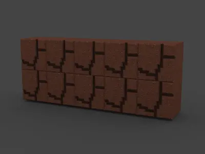 BROS-012 Brick Low-poly 3D model