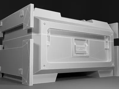 SCI-FI Container Game Ready Low-poly 3D model