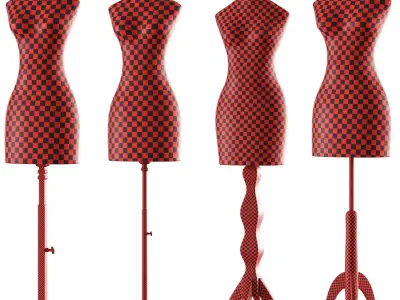 sewing mannequin PBR low poly 4k Low-poly 3D model
