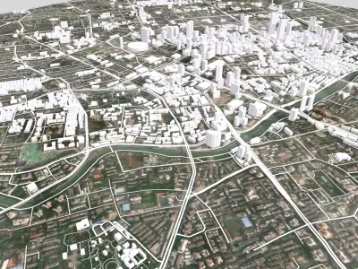 Cityscape  Chengdu China 3D model