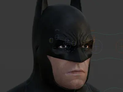 Batman 3D Model Arkham Knight Fully Rigged Cape Blender FBX OBJ Low-poly 3D model