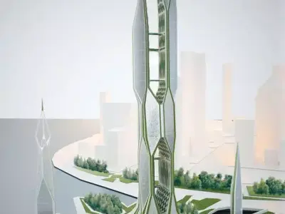 Horti-hub Skyscraper Low-poly 3D model
