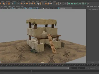  Military Trench Tower  3D model