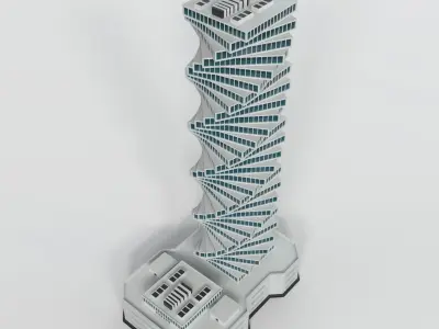 Futuristic Building 3D model purchase