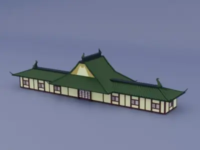 Ancient Chinese House Low-poly 3D model