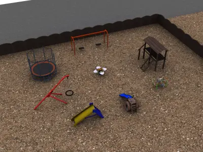Playground Pack Low-poly 3D model