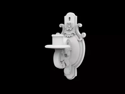 Elegant Wall Mounted Candle Sconce 3D print model 3D print model