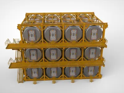 sci-fi architecture 10 3D model