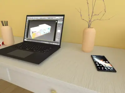 Laptop-Smartphone 3D model