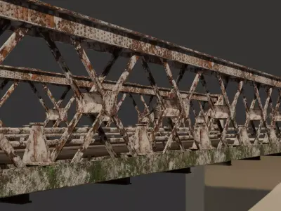 Old Bridge-Modular Low-poly 3D model