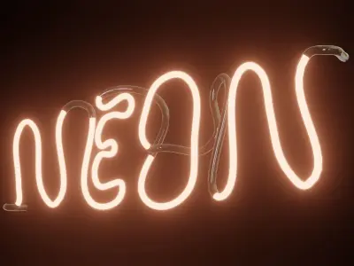 Quick Neon Generator for Blender Free low-poly 3D model