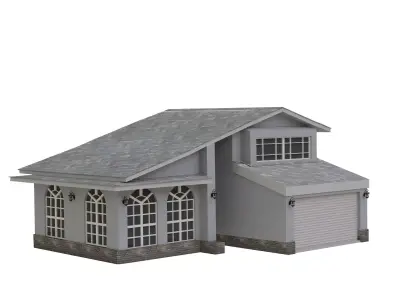 House Low-poly 3D model 17
