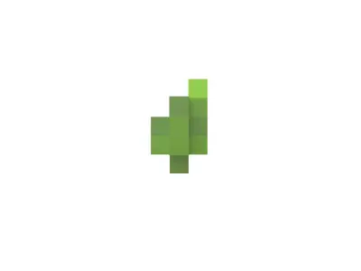 Voxel Grass v1 002 Low-poly 3D model